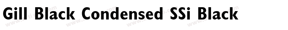 Gill Black Condensed SSi Black Condensed字体转换